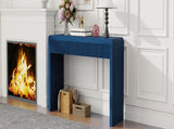 TREXM Rustic Console Table with 3 Fluted Drawers - Solid Wood Veneer Entryway Table Featuring N715P290573M