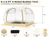 6 X 6 TF Instant Pop up Sports Tent with Carrying Bag and Floor Mat 86128230