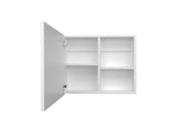 Medicine Cabinet 21.1" H, 1 Door, 4 Shelves, 1 Mirror, White B097P250884