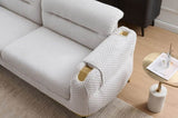 Zoe Modern style Sofa made with wood and Gold accents in Gray G150109334