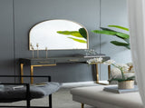 33" x 31" Arched Decorative Accent Mirror with Iron Gold Frame, Wall Deor for Bathroom, Bedroom, W2078124338