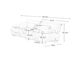 Cloud Couch 2 Seater Sofa for Living Room, Chenille 2 - Seat sofa with 2 Lumbar pillows and 2 throw 10838256