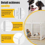 ZNTS Dog Playpen 8 Panels 24" Height Heavy Duty Dog Fence Puppy Pen for Large Medium Small Dogs Indoor W368P233994