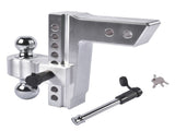 Adjustable Trailer Hitch Aluminum Fit 2.5" Receiver 8" Drop/Rise 18500 LBS 2" & 2-5/16" Dual Ball 17774233