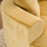Moon shaped sofa, modern sleeper cat waist sofa with deep seat, non assembly sponge compression sofa W2012P292698