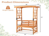 2-in-1 Multifunctional Garden Arch Bench - 39x15.5 Seat Size, 660 lbs Capacity, Fir Wood with 83665521