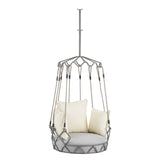 Outdoor Porch Swing Chair Hanging Basket, Hanging Chair with UV Resistant Cushion, Olefin Fabric for 32264818