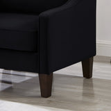 Modern Armchair, Living Room Single Seat Sofa with Wooden Legs, Upholstered Velvet Accent W2186P143466