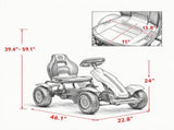 Kids Pedal Go Kart for Ages 5-12, Outdoor Ride on Car with Adjustable Seat, Handbrake, Sharp 93870496