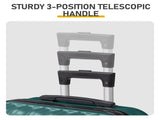 ABS Trolley Case 20in 24in 28in 3PCS Suitcase Set Vertical Striped Frosted Case Suitcase Dark Green 24610755