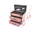 Portable 3-Tier Rolling Makeup Case with Universal Wheels for Makeup, Nail Art, Hair Styling Tools 54163792