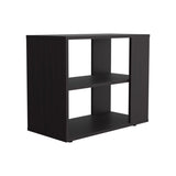 Garden 19,7" High Side Table , End Table, Sofa Table with Two Shelves Black B200P286963