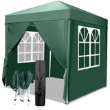 ZNTS 2 x 2m Two Doors & Two Windows Practical Waterproof Right-Angle Folding Tent Green 59898068