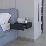 Vienna Floating Nightstand, Sleek Wall-Mounted Design with Spacious Drawer Storage B128P176115