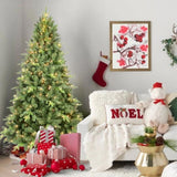 Artificial 7ft Green Christmas Tree with 1875 PE/PVC Mixed Branch Tips, 450 UL warm white led, 18259346