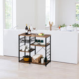 ZNTS 3-Tier Industrial Kitchen Baker's Rack Utility Microwave Oven Stand Storage Cart Workstation Shelf, 04294771