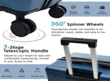 Luggage Set 3 Piece, Lightweight Durable ABS Suitcases with Spinner Wheels and TSA Lock, Carry-on & 99042660