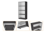 Zachary Matt Gray and White Tier Storage Shelves Bookcase B062P175159