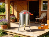 3-Frame Manual Honey Extractor, Stainless Steel Beekeeping Honey Spinner with Adjustable Stand & Lid 47283768
