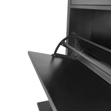 Functional Entryway Organizer with 2 Flip Drawers, Wood Grain Pattern Top Shoe Cabinet with Drawer, 98388469
