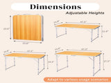 4Ft Portable Multipurpose Folding Table wood grain color 26620838