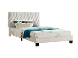 Findlay Plush 3D Upholstered Platform Bed in White Dove, Twin T2574P241783