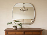 30x40 in Silver Metal Framed Oval Vanity Bathrrom Mirror for Wall W2203P476483