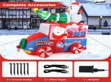 6ft Inflatable Santa Car - 5 LED Lights, IP44 Waterproof, Quick Self-Inflation, Festive Decor 35069235