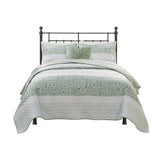 ZNTS King/Cal King 4 Piece Seersucker Quilt Set with Throw Pillow B035129015