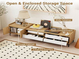 71" Entertainment Center with Drawers & Cabinet, Cable Management TV Console for Living Room 15236372