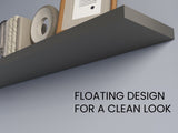 Greer Floating Shelf in Melamine x2, Grey B128P245006