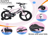 Kids Bike 16 Inch High Carbon Steel Frame, Magnesium Alloy Wheels, Training Wheels with Night 39822147