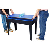 ZNTS 5-in-1 Multi-Game Table - Billiards, Push Hockey, Foosball, Ping Pong, and Basketball black/blue W465P164154