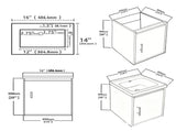 20" Floating Bathroom Vanity, Wall Mounted Plywood Cabinet with Ceramic Sink & Soft-Close Doors for B2775P549726