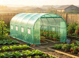 15' x 7' x 7' Walk-in Tunnel Greenhouse, Portable Hot House with Galvanized Steel Hoops & 8 Roll-up 63333319