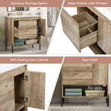 30" Modern Wood Fixture Bathroom Vanity, Bathroom with Sliding Drawer, Bathroom Storage N710P247136P