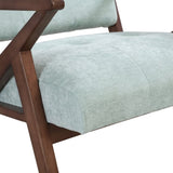 30" Mid-Century Modern Accent Chair with Plush Cushions, Angled Arm Design, and Sturdy Solid Wood N767P205861G
