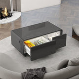 Modern Smart Coffee Table with Built-in Fridge, Bluetooth Speaker, Wireless Charging, Touch Control W1172P175395