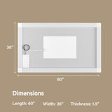 60x36" Gold Eco-Friendly Silver MirrorDual LED Light StripsFront and Back Lighting T3177P320571