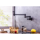 Pot Filler Faucet - Wall Mount Kitchen Sink Faucet Folding Stretchable with Single Hole Two Handles, W1243P262554