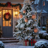 4PCS Set 4.7" Christmas Ball Ornaments Glass Hanging Balls for Holiday Tree Decor Shiny Xmas Party 33624974