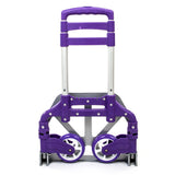 ZNTS Portable Aluminium Cart Folding Dolly Push Truck Hand Collapsible Trolley Luggage Purple 09846099