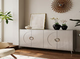 Modern Lacquered 4 Door Wooden Cabinet Sideboard Buffet Server Cabinet Storage Cabinet, for Living W1435P191609
