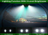 3-in-1 Camping Fan with LED Lantern, Portable Hanging Tent Fan 3 Speed Wind, Timer Function & Power 52683386