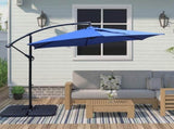 10ft Outdoor Hanging Offset Cantilever Umbrella with Crank - Navy 56102411