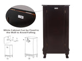 Standing Armoire Cabinet Makeup Mirror and Top Divided Storage Organizer, Large Standing 32145954