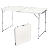 120 x 60 x 70 4Ft Portable Multipurpose Folding Table White 80927969