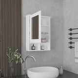 Vina Medicine Cabinet with Mirror Door 29" High Cabinet Organizer with Three concealed Shelves and B070P234358