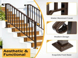 Outdoor 4 Level Iron Handrail Copper 70877078