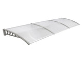 HT-300 x 100 Household Application Door & Window Rain Cover Eaves Transparent Board & Gray Holder 51069445